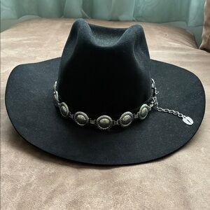 Black Western Hat with Silver Accents